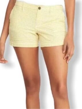 Old Navy Everyday Gingham Shorts Size 2 Yellow White Check Gingham Stretch Casua